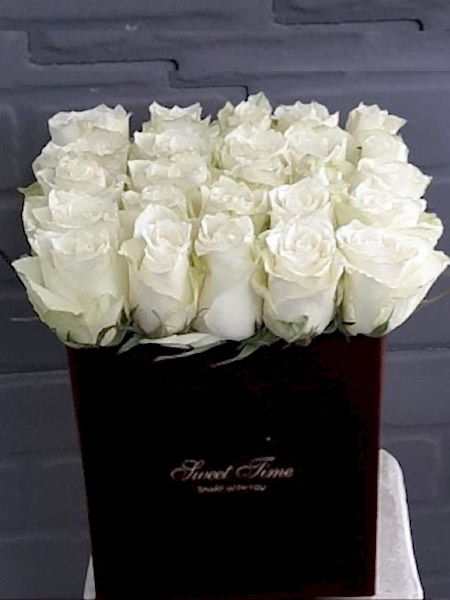 Kutuda beyaz guller ithal