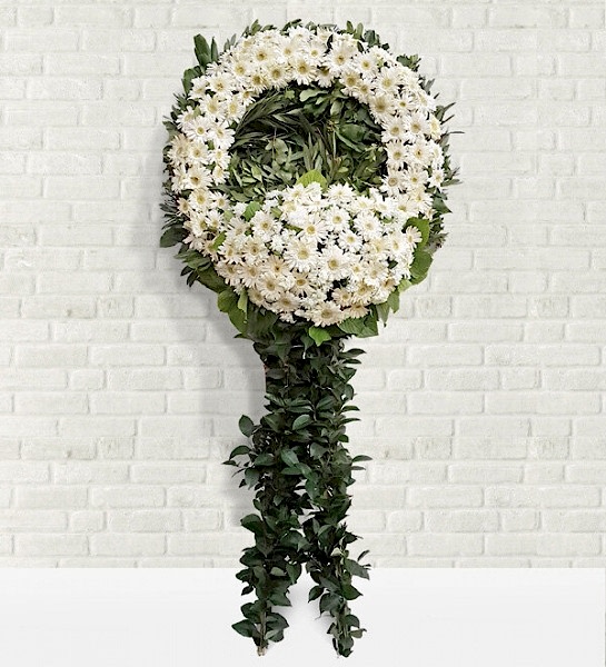 Beyaz Gerbera Çelengi
