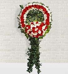 Kırmızı Beyaz Çelenk