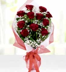 11 Adet Kırmızı Gül Buketi